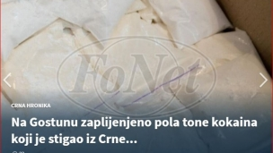 Zaplenjeno pola tone kokaina